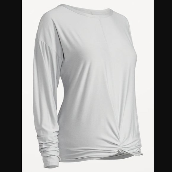 Old Navy XS Maternity Long Sleeve Cloud 94 Soft Twist-Front Top - Picture 1 of 8